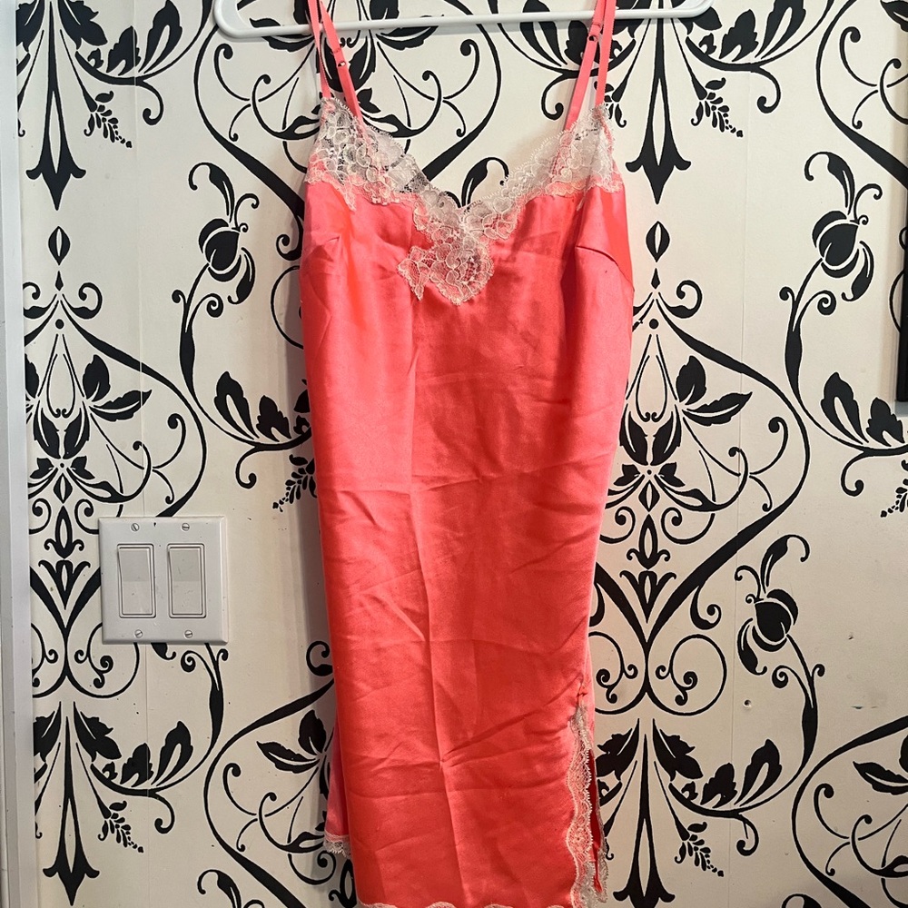 Victoria's Secret Coral Lace Chemise
